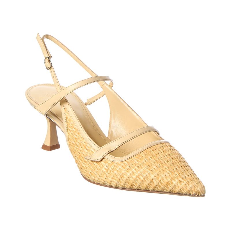 Alexandre Birman Tita 60 Raffia Pump, White